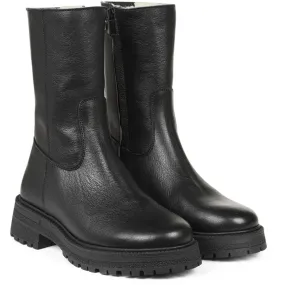 Angulus Black/Black Mid-Cut Boot with Elastic and Zipper