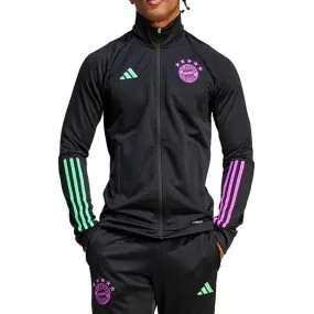 Bayern Munich black training bench Soccer tracksuit 2023/24 - Adidas