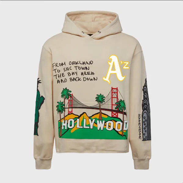 Cream-Colored Hoodie for Traveling from California to NYC