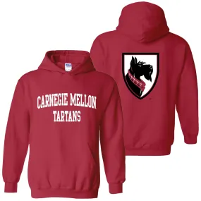 Carnegie Mellon University Tartans Front Back Print Hoodie - Cardinal