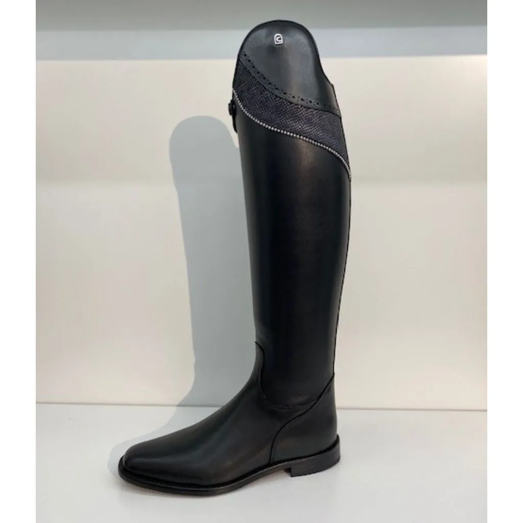 Cavallo Insignis Tall Boots with Wave Brogue and Lizard Top