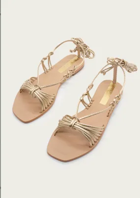 Coba Knotted Sandal w/ Wraparound Ankle Strap