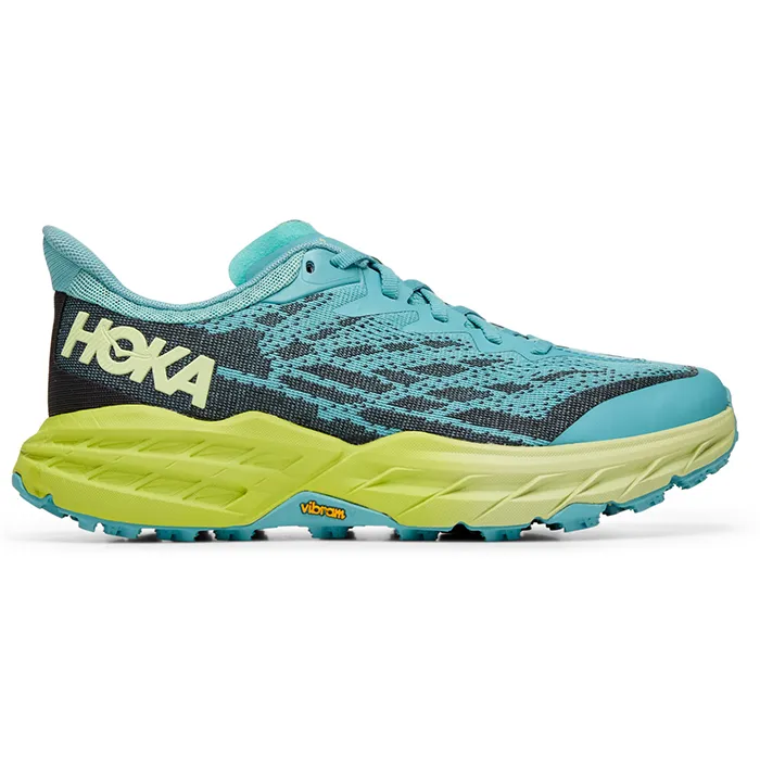 Coastal Shade/Green Glow HOKA Womens Speedgoat 5 - Enhanced for Performance