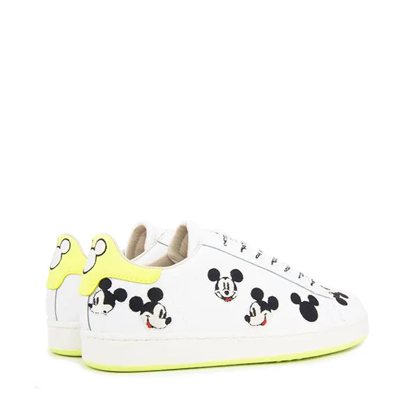 MOA SNEAKERS MD310 GALLERY TOPOLINO BIANCO-GIALLO FLUO