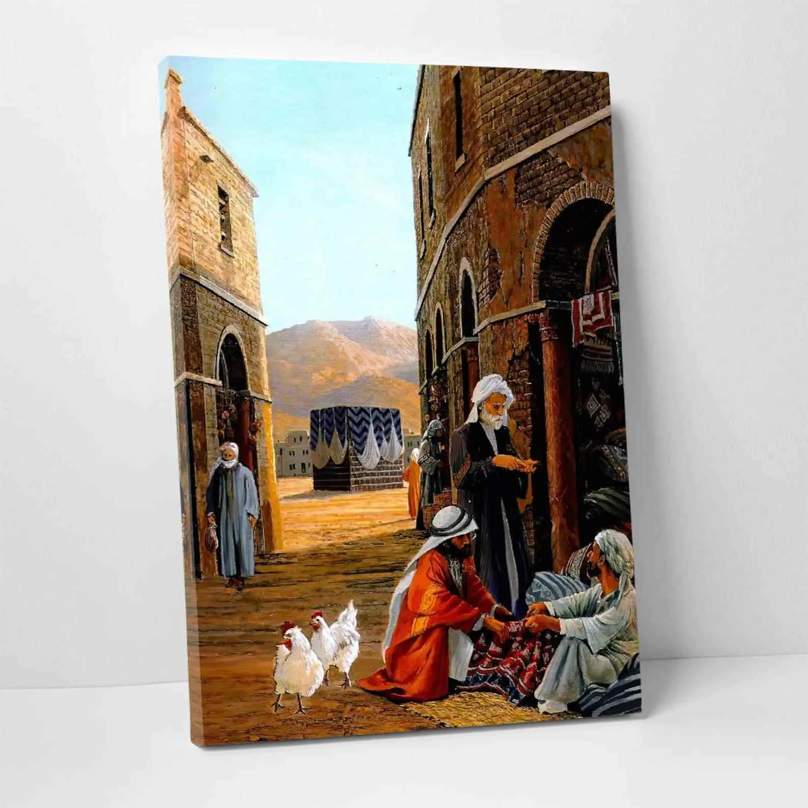 Old Kaaba and Makka - Islamic Wall Art Canvas Printing